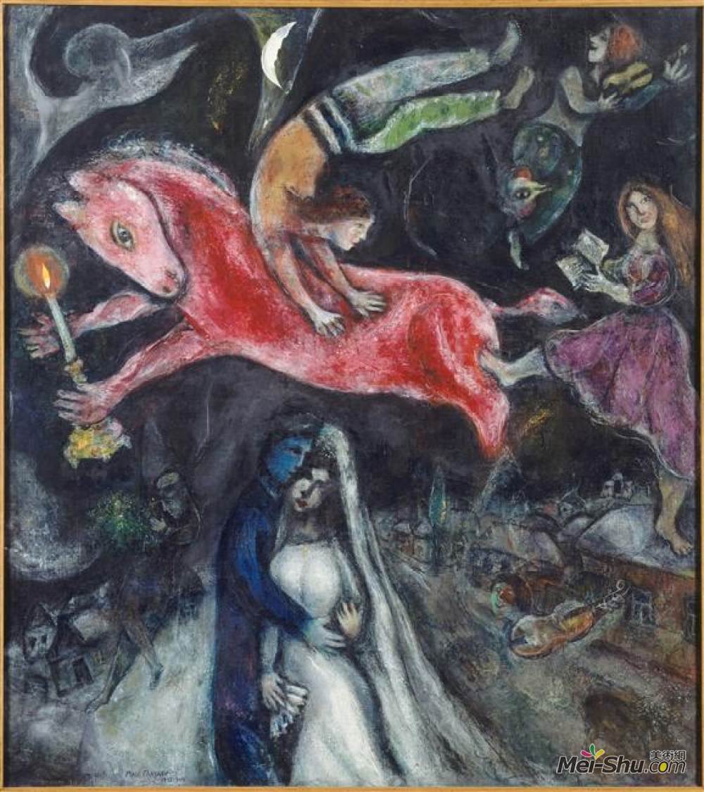 《红马》马克·夏加尔(marc chagall)高清作品欣赏更多法国艺术家更多