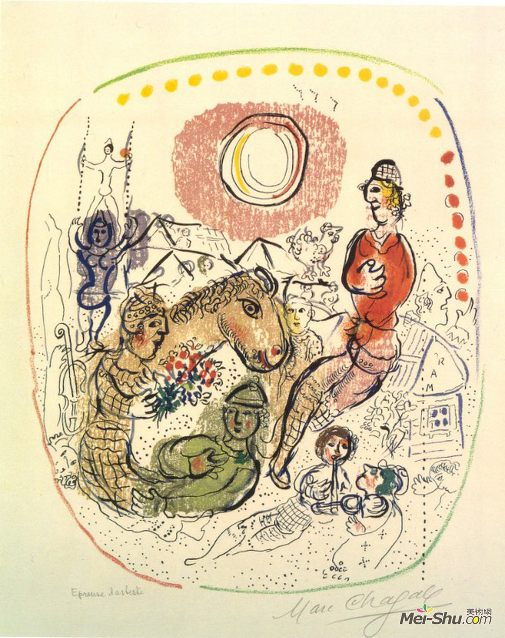 马克·夏加尔(Marc Chagall)高清作品《角色扮演》