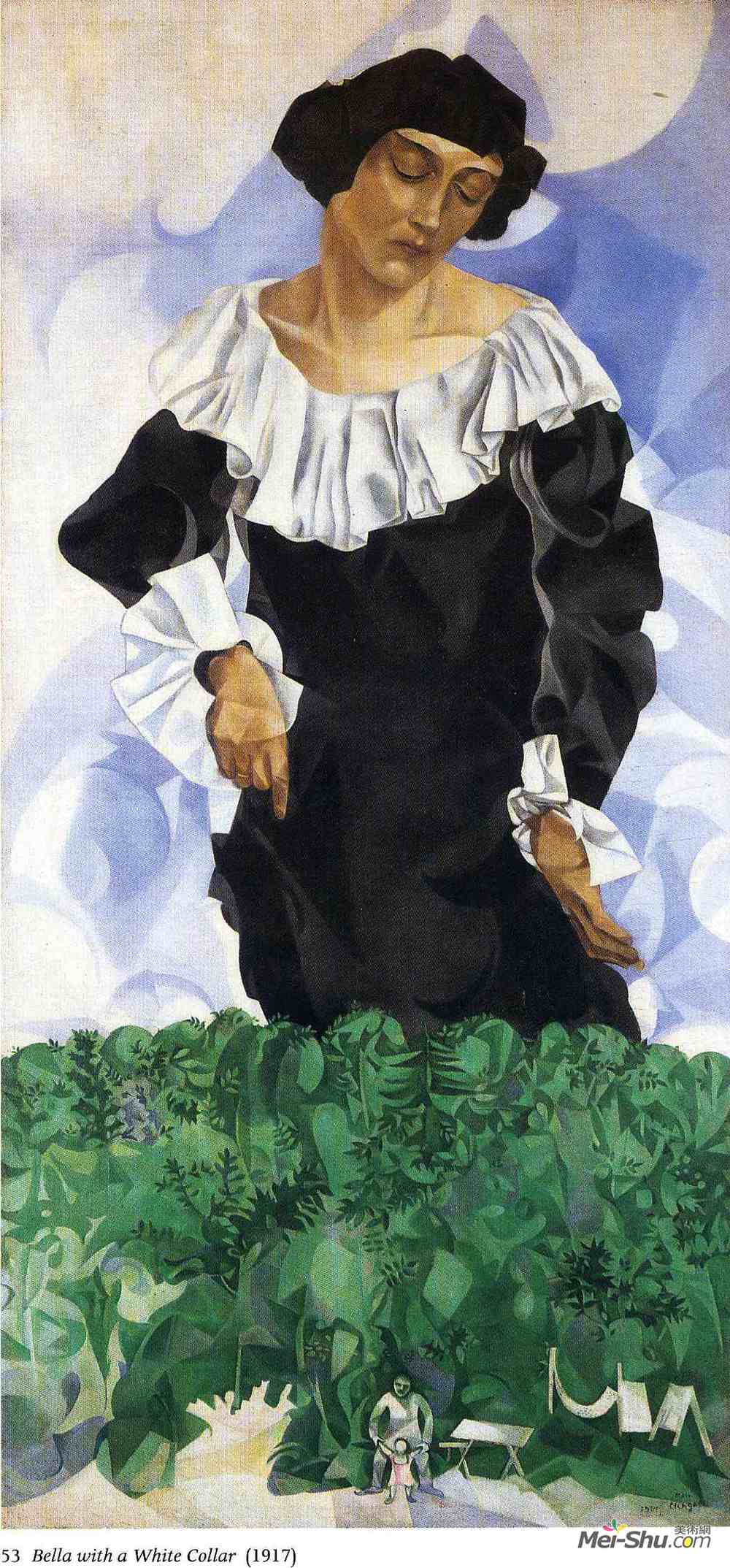 马克·夏加尔(Marc Chagall)高清作品《白领贝拉》