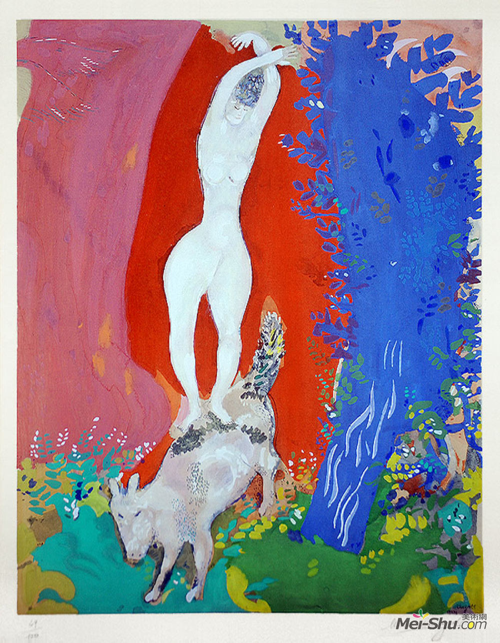 《马戏团女郎》马克·夏加尔(marc chagall)高清作品欣赏
