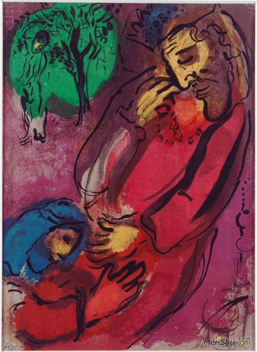 《戴维和押沙龙》马克·夏加尔(marc chagall)高清作品欣赏