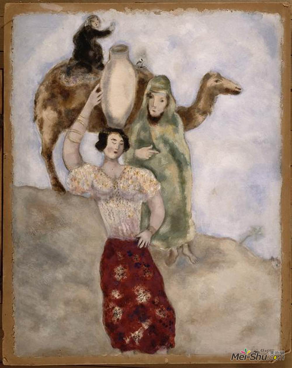 马克·夏加尔(Marc Chagall)高清作品《埃利泽和利百加》