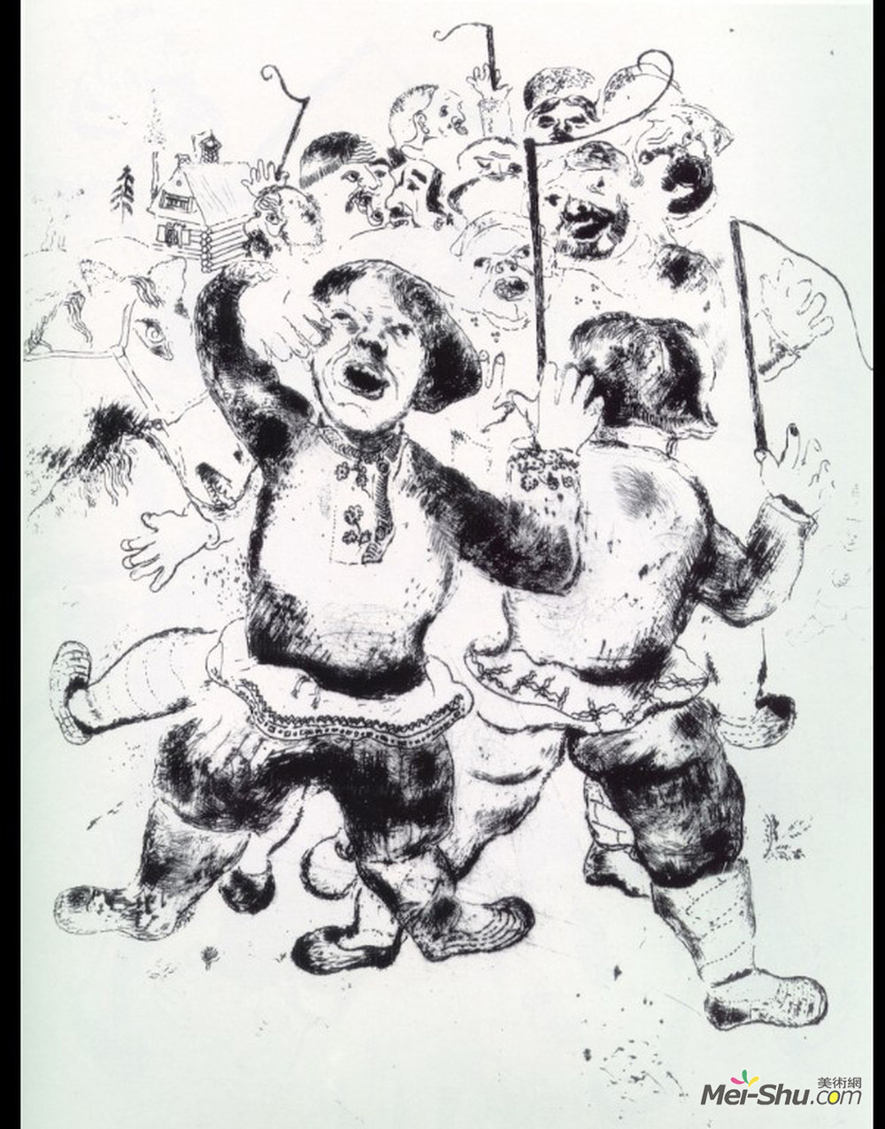 马克·夏加尔(Marc Chagall)高清作品《农民聚居》