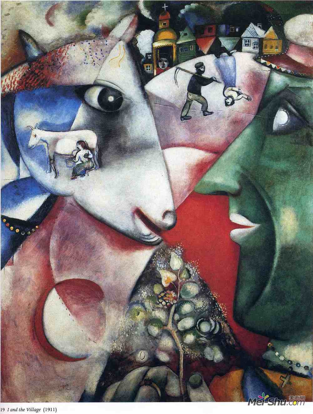 马克·夏加尔(Marc Chagall)高清作品《我和村庄》