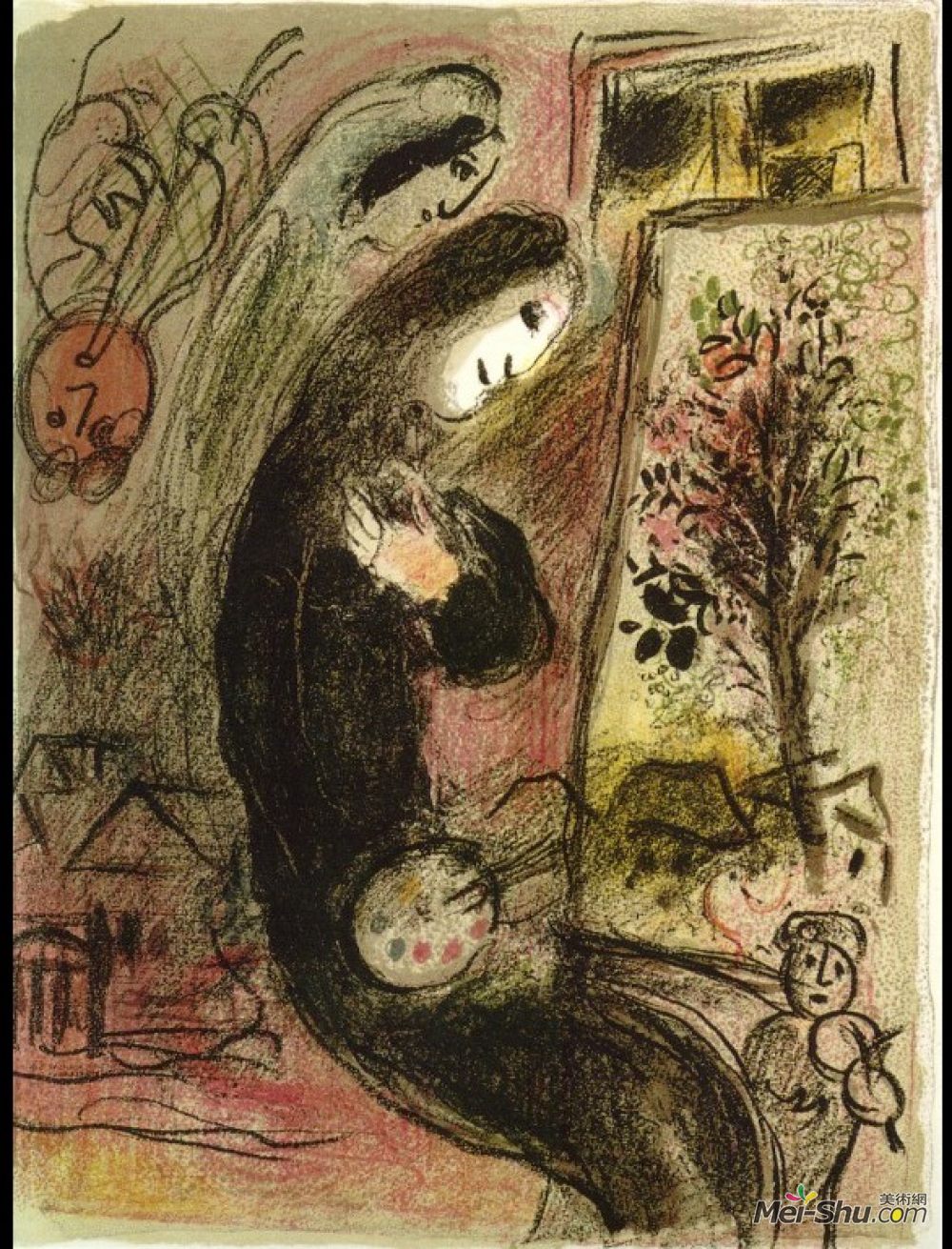 《灵感》马克·夏加尔(marc chagall)高清作品欣赏