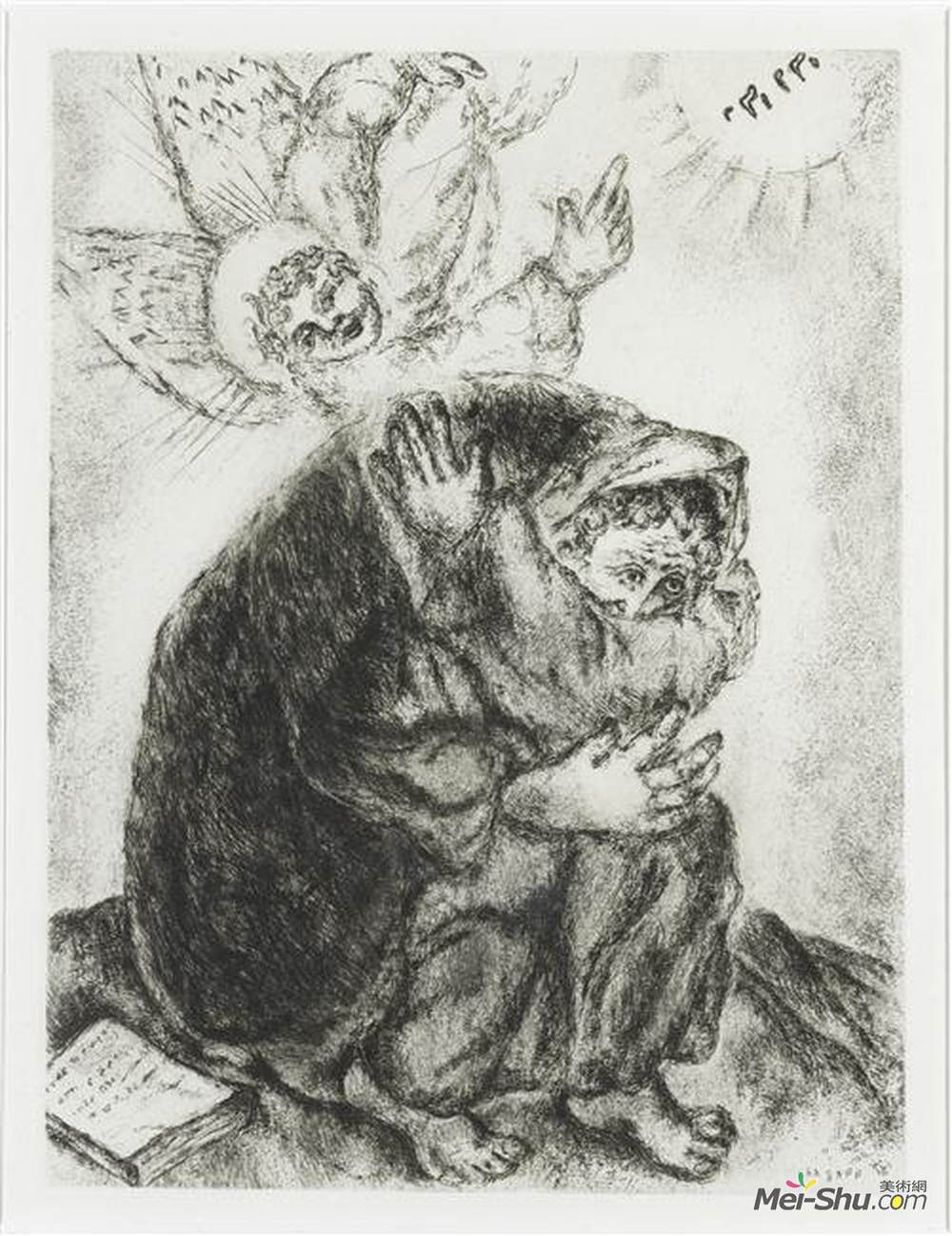 马克·夏加尔(Marc Chagall)高清作品《Isaiah's Prayer (Isaiah LXIV, 6 11)》