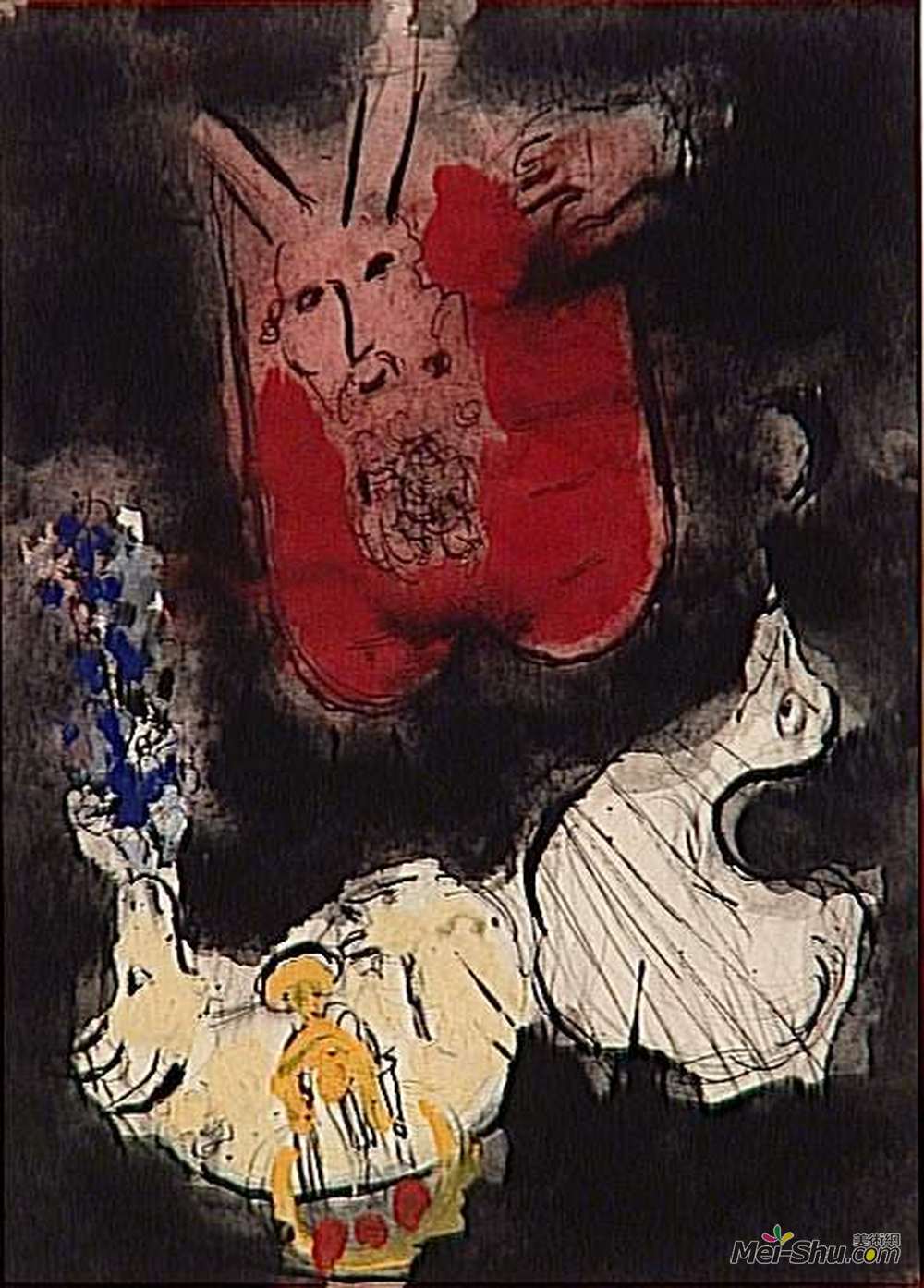 马克·夏加尔(Marc Chagall)高清作品《摩西》