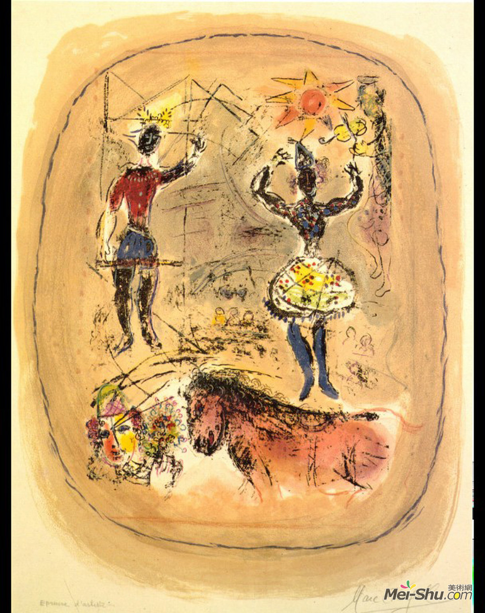 马克·夏加尔(Marc Chagall)高清作品《星光马戏团》