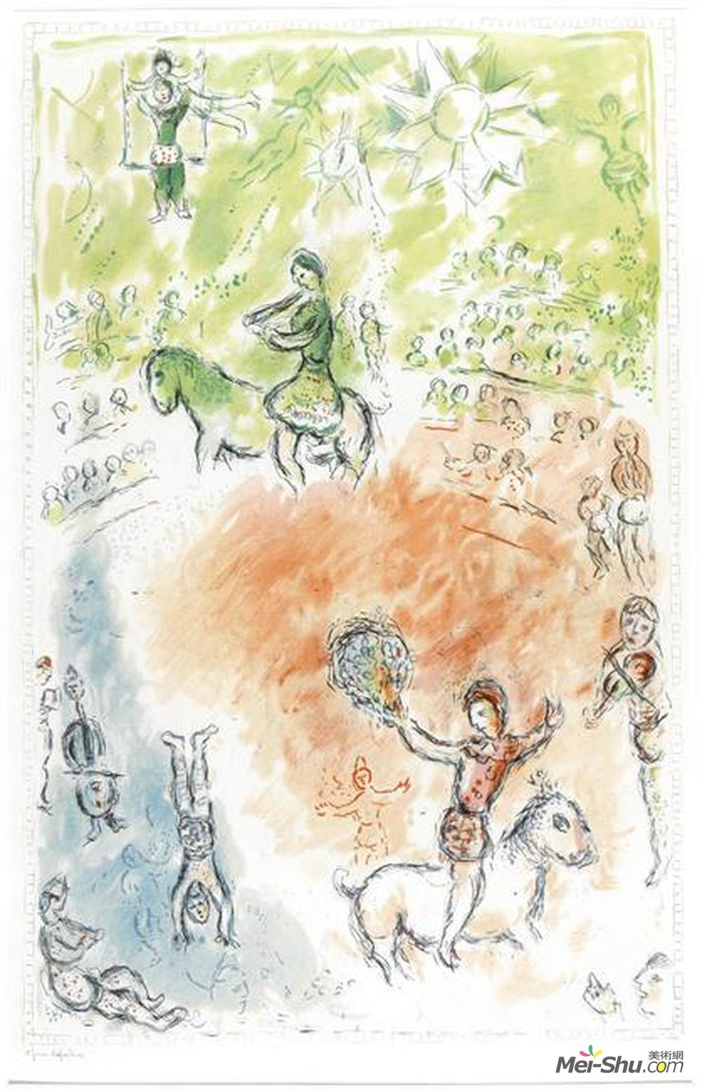 马克·夏加尔(Marc Chagall)高清作品《游行》