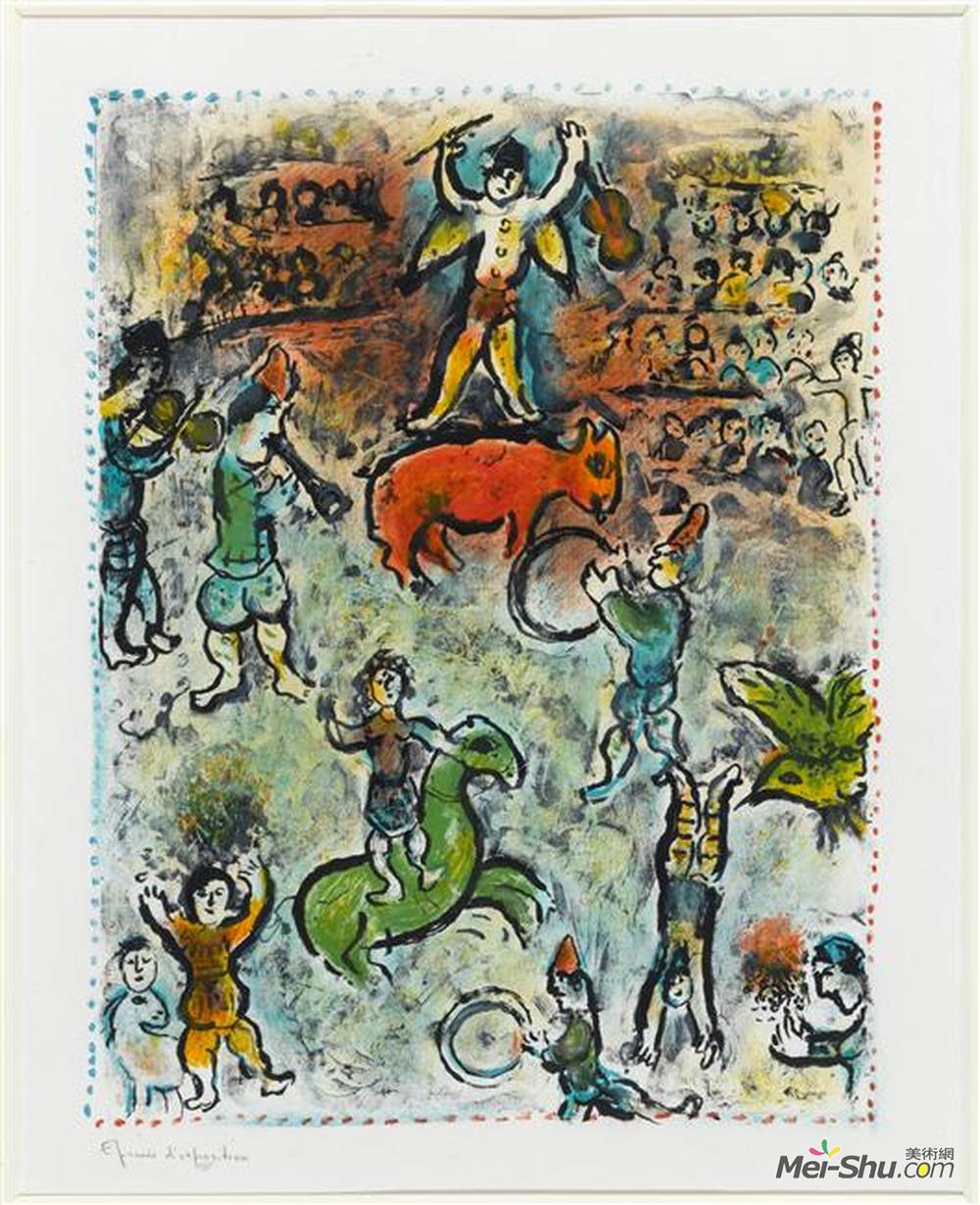 马克·夏加尔(Marc Chagall)高清作品《马戏团游行》