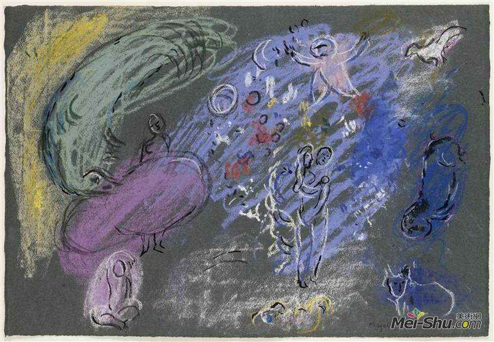 马克·夏加尔(Marc Chagall)高清作品《天堂》