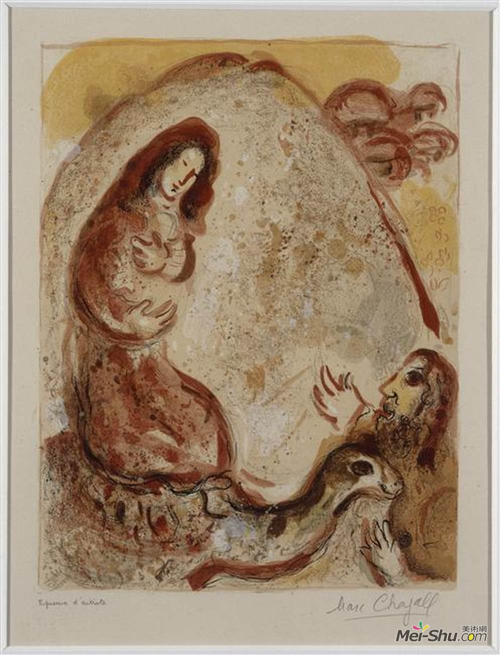 马克·夏加尔(Marc Chagall)高清作品《瑞秋隐藏她父亲的家神》