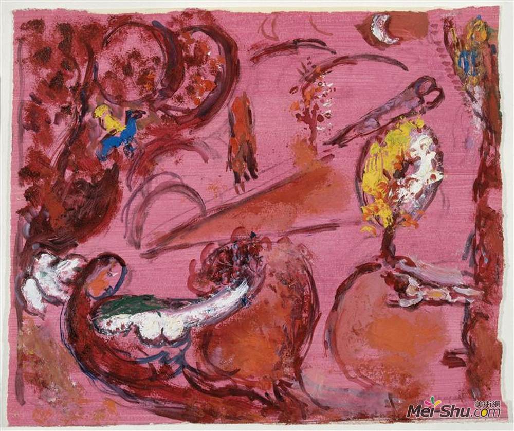 马克·夏加尔(Marc Chagall)高清作品《歌曲之我》