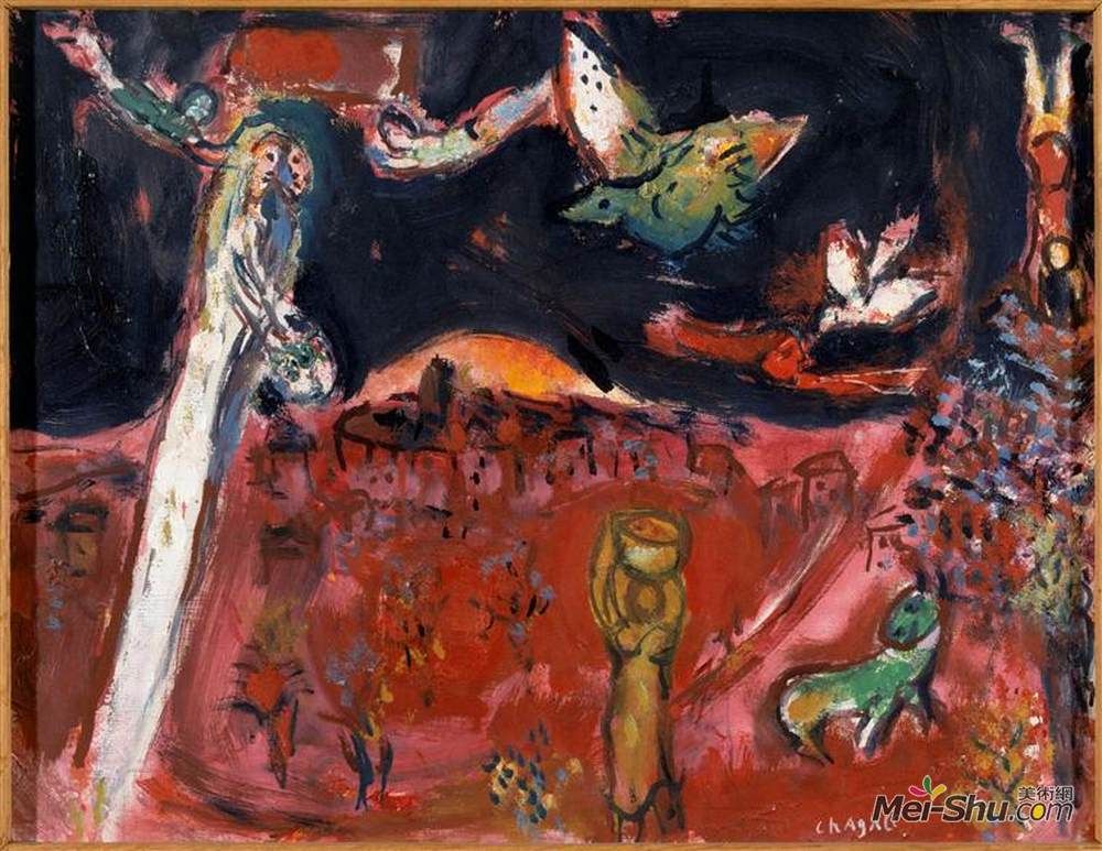 马克·夏加尔(Marc Chagall)高清作品《歌曲之三》