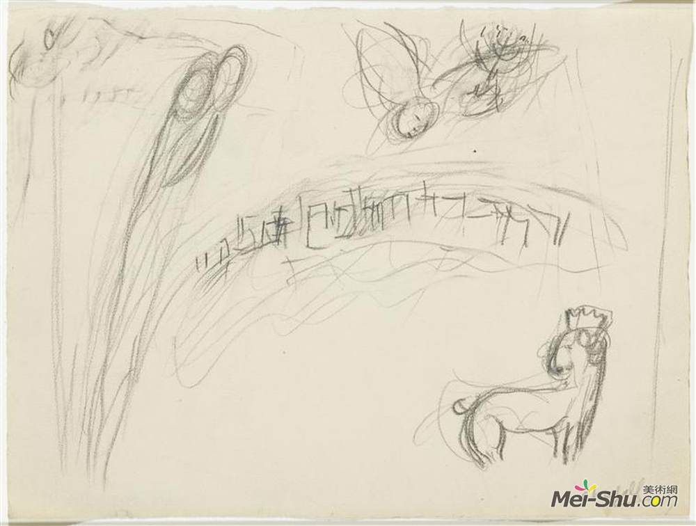 马克·夏加尔(Marc Chagall)高清作品《歌曲之三》