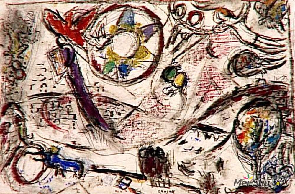 马克·夏加尔(Marc Chagall)高清作品《歌曲之歌》
