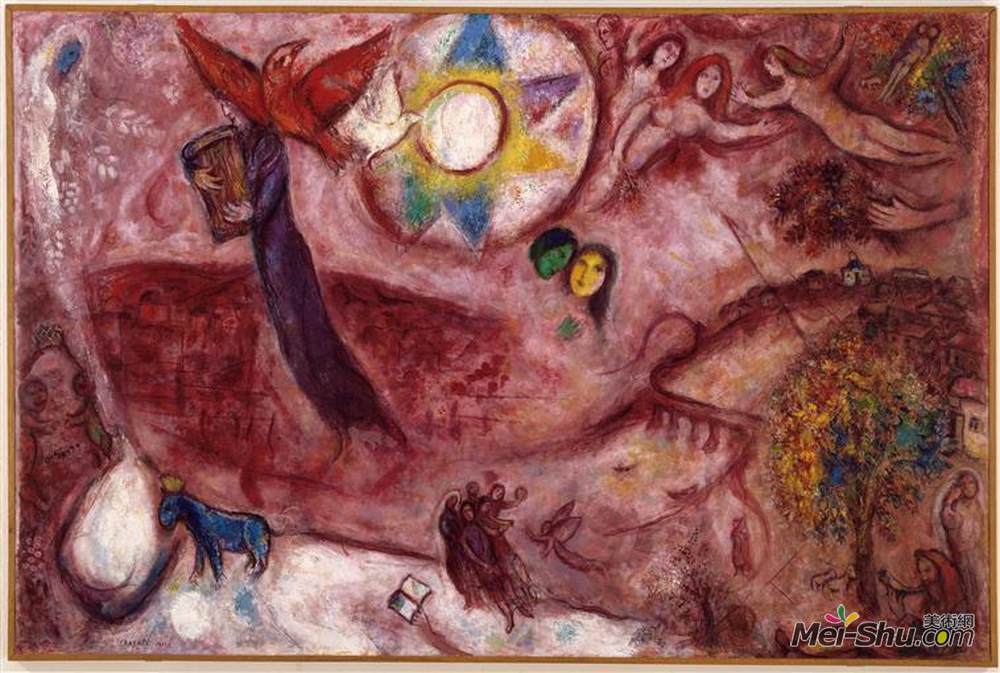 马克·夏加尔(Marc Chagall)高清作品《歌曲之歌》