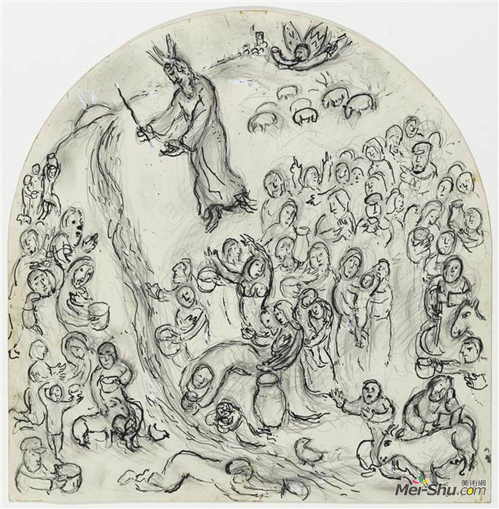 马克·夏加尔(Marc Chagall)高清作品《撞击岩石》
