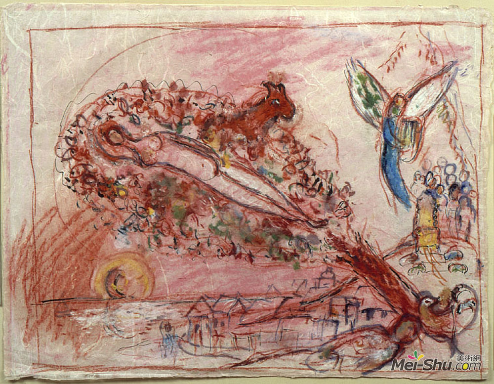 马克·夏加尔(Marc Chagall)高清作品《《歌之二》研究》