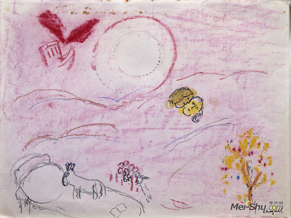 马克·夏加尔(Marc Chagall)高清作品《《诗经》与《诗经》研究》