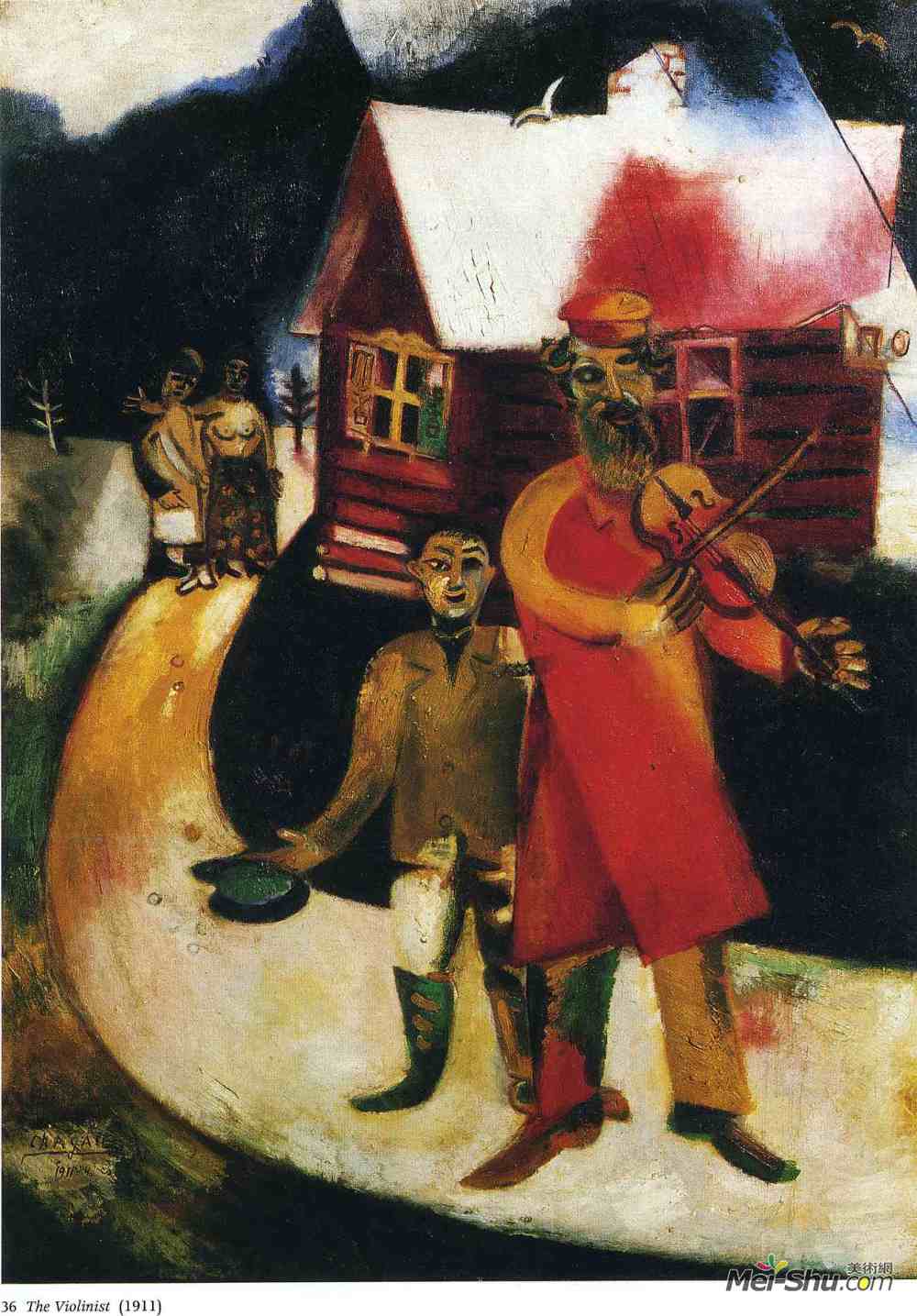 《提琴手》马克·夏加尔(marc chagall)高清作品欣赏