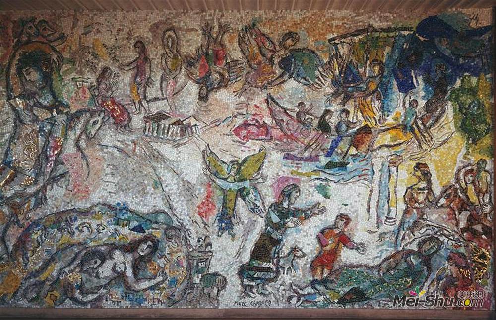 马克·夏加尔(Marc Chagall)高清作品《The message of Ulysse》