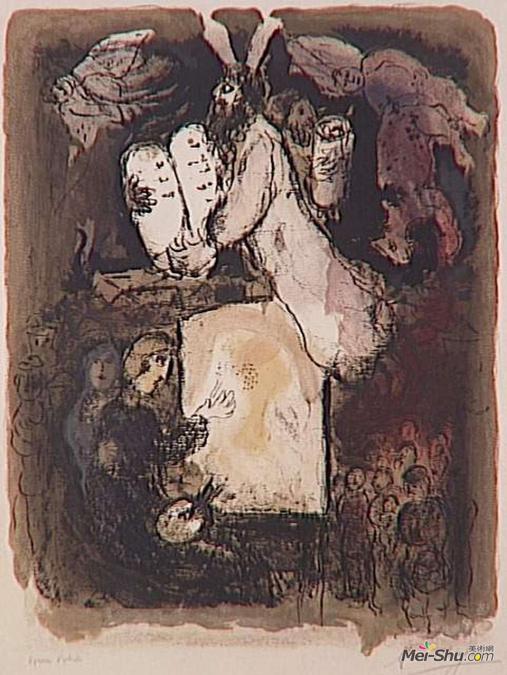 马克·夏加尔(Marc Chagall)高清作品《画家的梦》