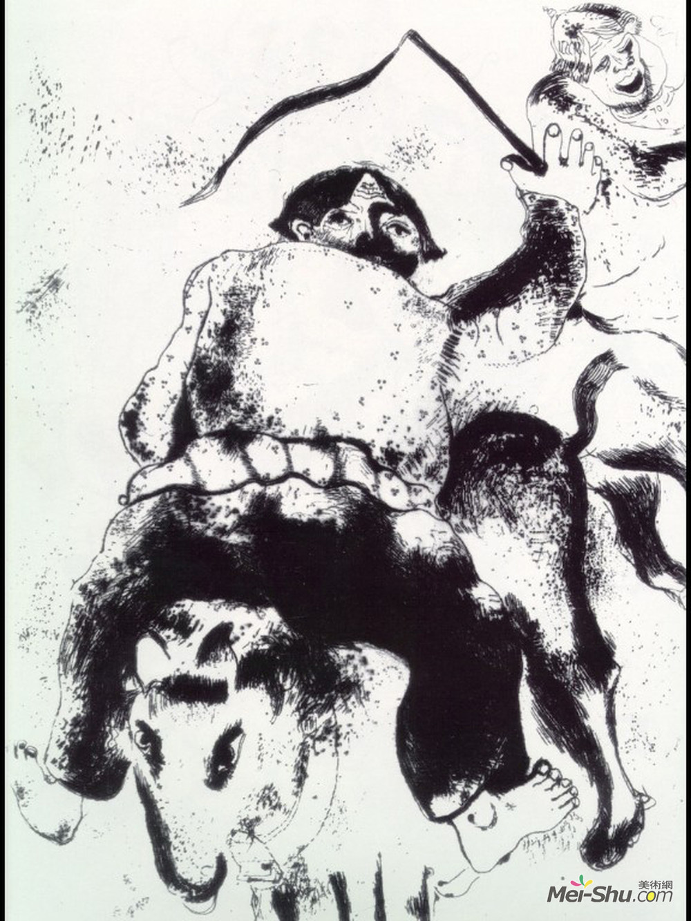 马克·夏加尔(Marc Chagall)高清作品《Uncle Mitiai & Uncle Miniai》