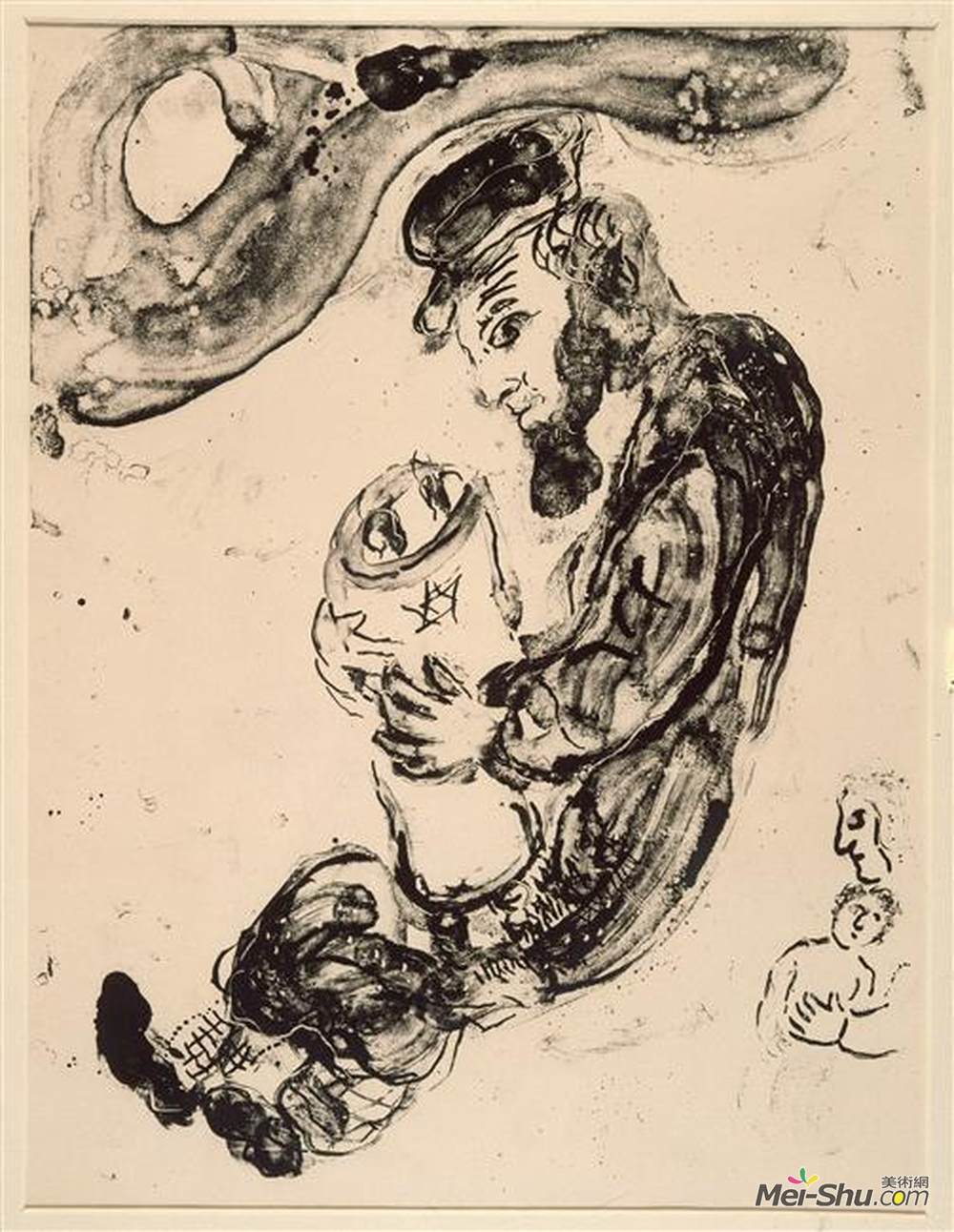 马克·夏加尔(Marc Chagall)高清作品《雪下》