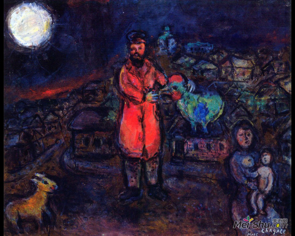 马克·夏加尔(Marc Chagall)高清作品《村落》