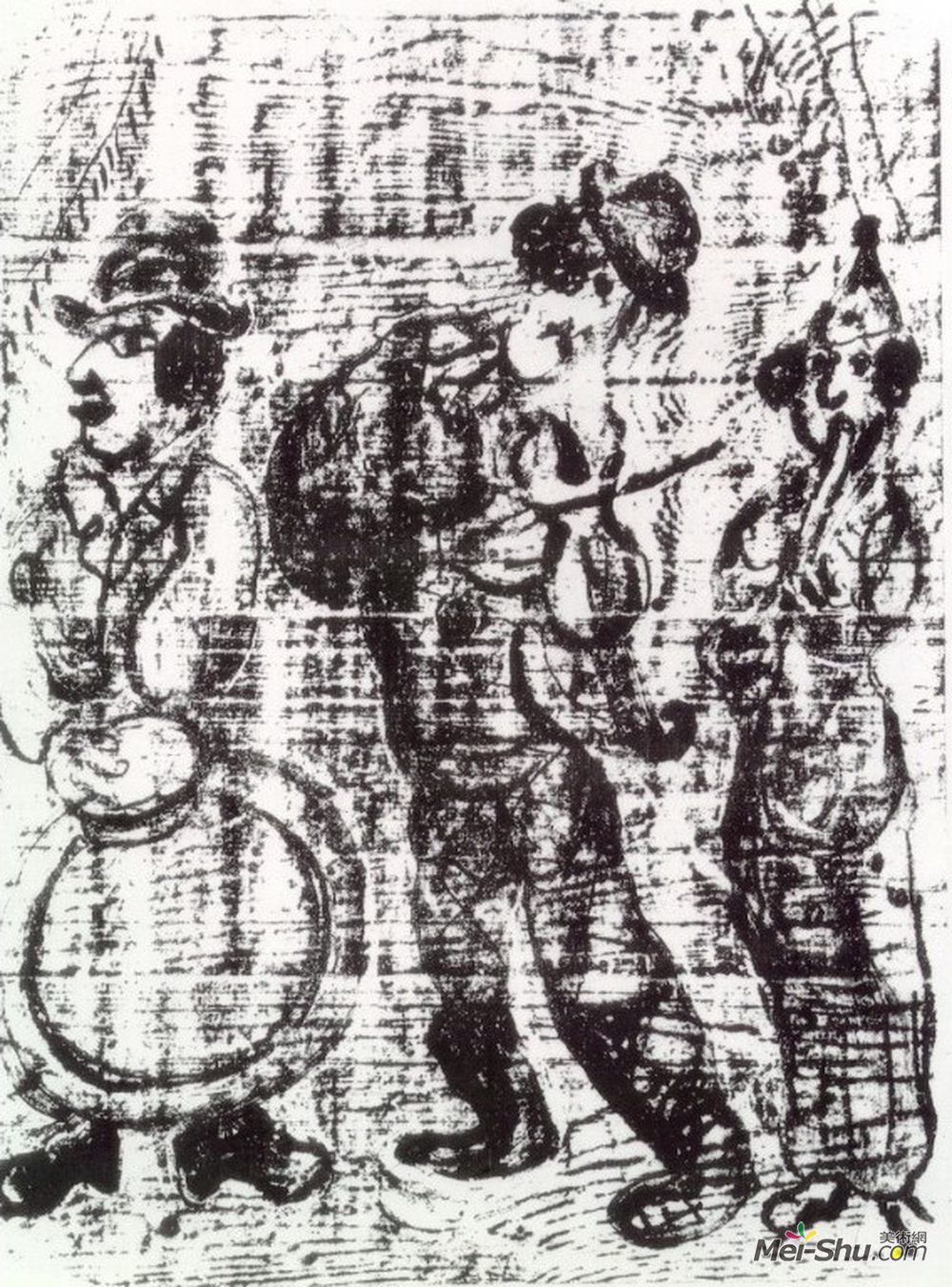 马克·夏加尔(Marc Chagall)高清作品《流浪音乐家》
