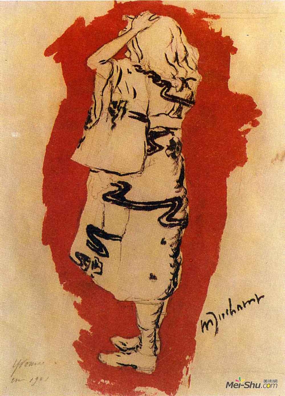 马塞尔·杜尚(Marcel Duchamp)高清作品《伊冯（和服）》