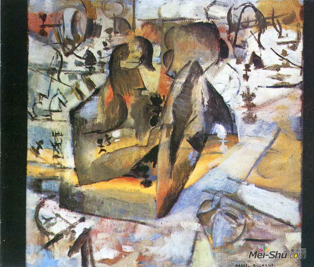 马塞尔·杜尚(Marcel Duchamp)高清作品《棋手》