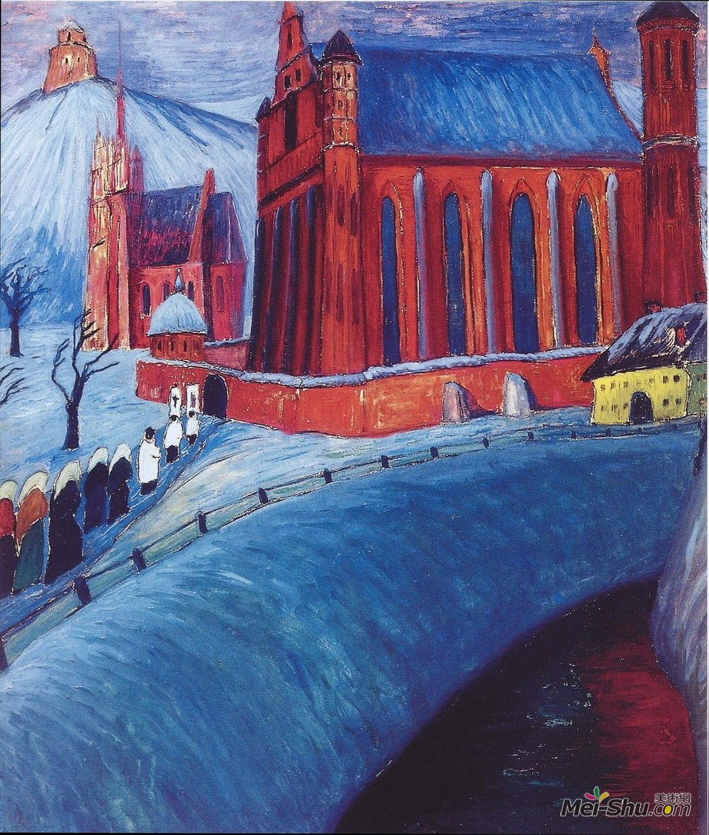 玛丽安冯韦勒金(Marianne von Werefkin)高清作品《骨头。安妮娜在威尔士。》
