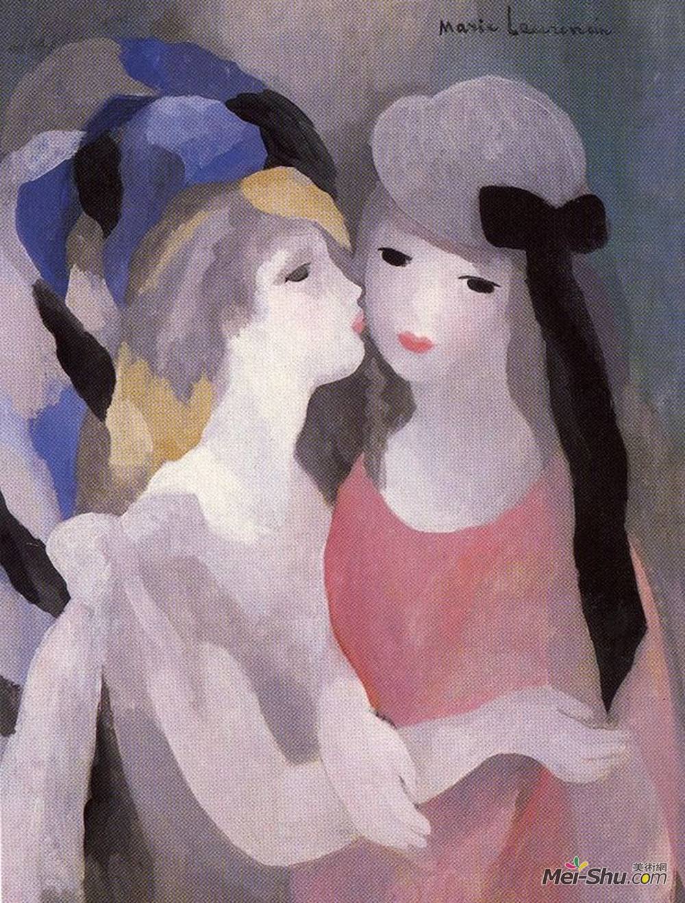 丽·罗兰珊(Marie Laurencin)高清作品《吻》