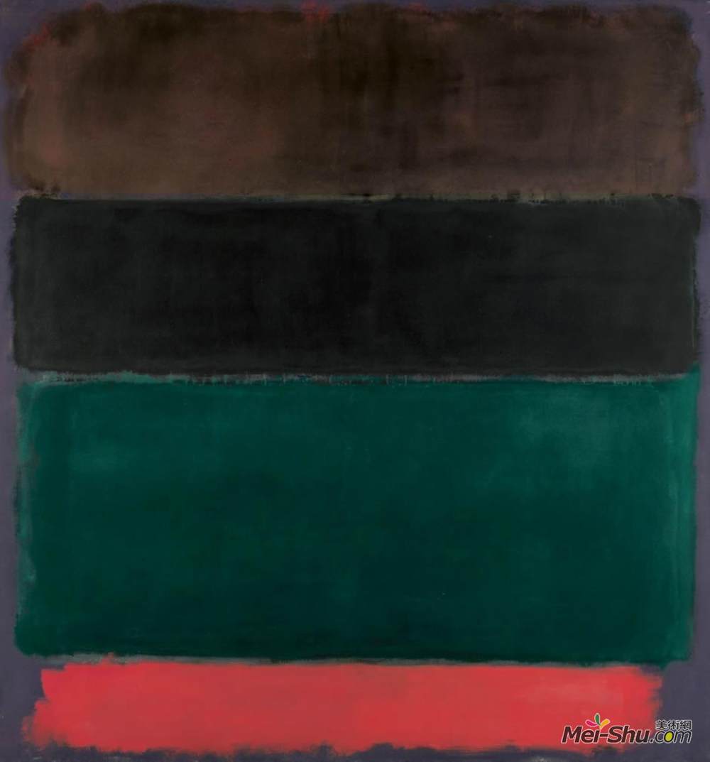 马克·罗斯科(Mark Rothko)高清作品《无标题（红棕色，黑色，绿色，红色）》