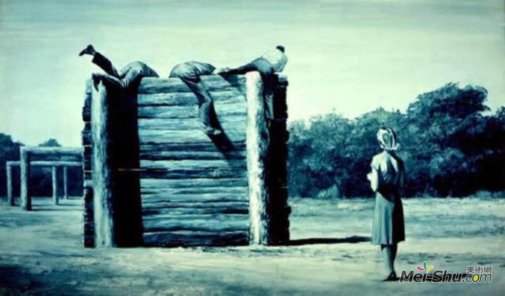 马克·坦西(Mark Tansey)高清作品《巴黎审判》