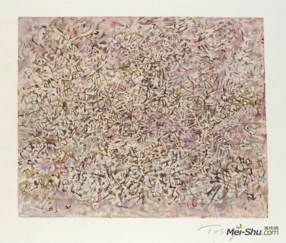 马克·托比(Mark Tobey)高清作品《拥挤的城市》