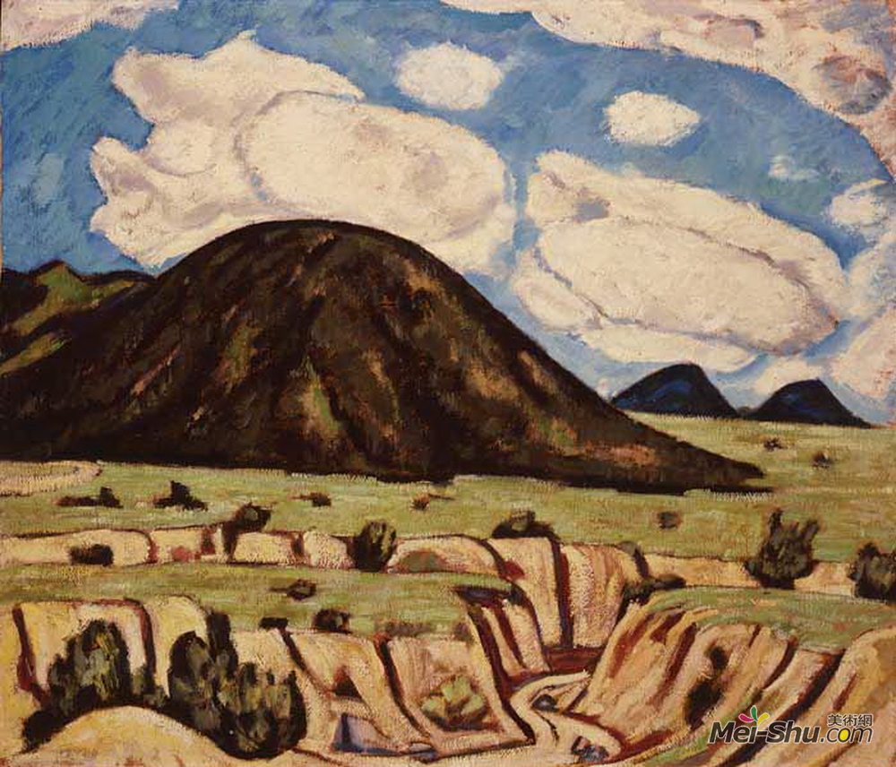 马斯登·哈尔特里(Marsden Hartley)高清作品《新墨西哥景观》