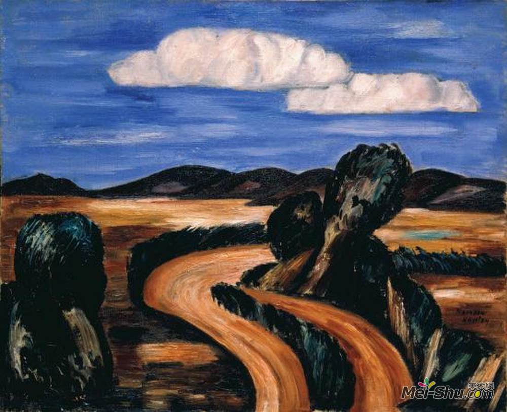 马斯登·哈尔特里(Marsden Hartley)高清作品《新墨西哥景观》