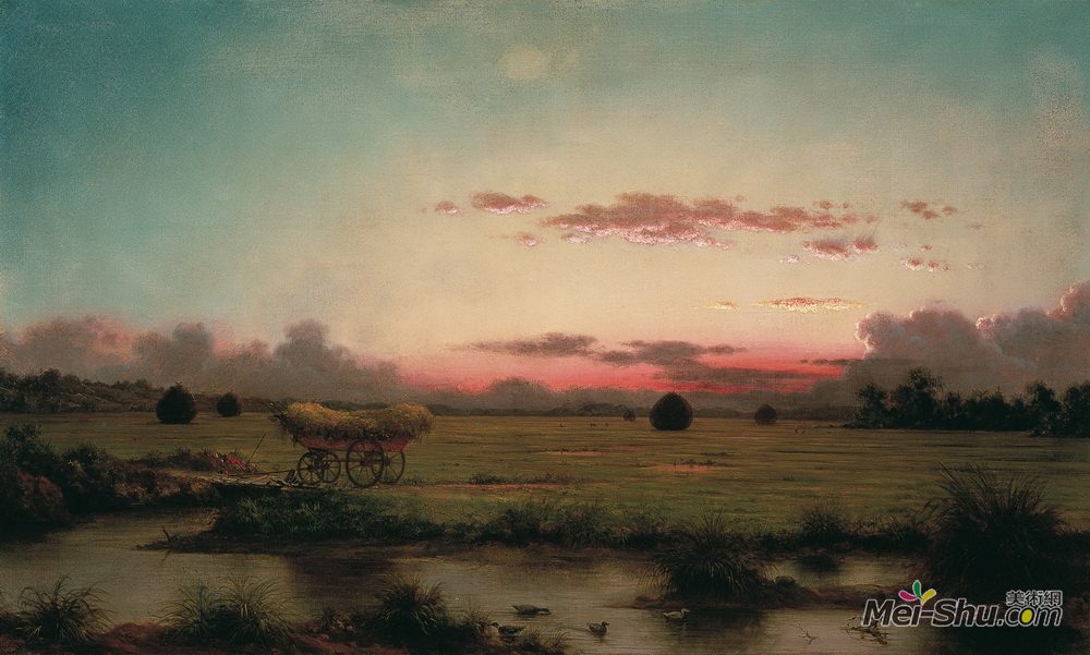 马丁·约翰逊·赫德(Martin Johnson Heade)高清作品《罗得岛沼泽》