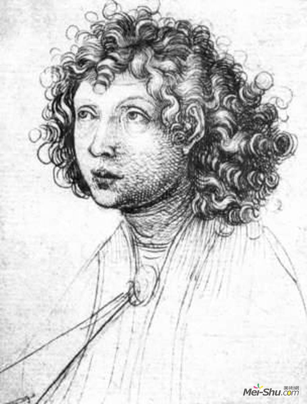 马丁·松高尔(Martin Schongauer)高清作品《安琪儿的头》