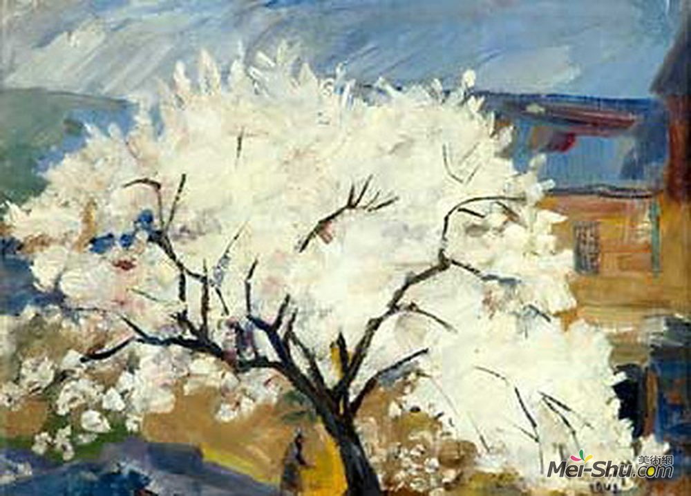 马蒂罗斯(Martiros Sarian)高清作品《杏花盛开》