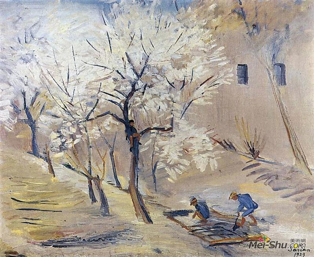马蒂罗斯(Martiros Sarian)高清作品《杏花盛开》