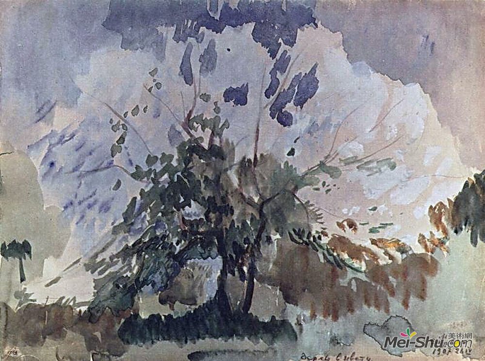 马蒂罗斯(Martiros Sarian)高清作品《开花树》