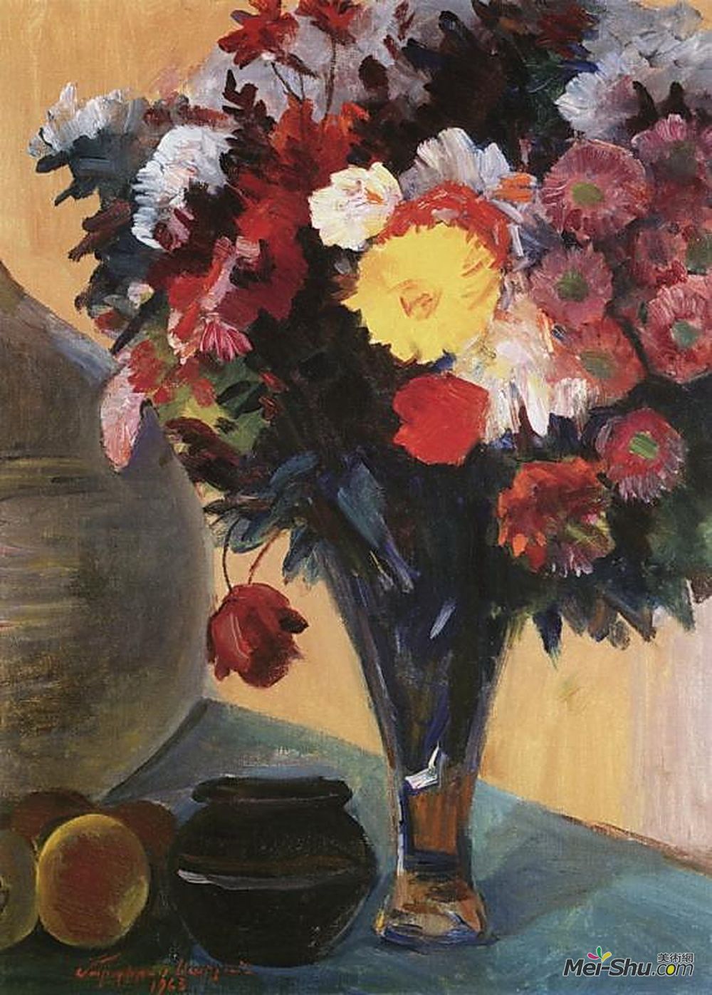 马蒂罗斯(Martiros Sarian)高清作品《迪利然之花》