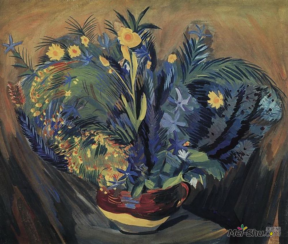 马蒂罗斯(Martiros Sarian)高清作品《山雀花》