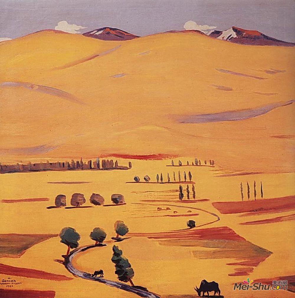 马蒂罗斯(Martiros Sarian)高清作品《格哈马山脉》