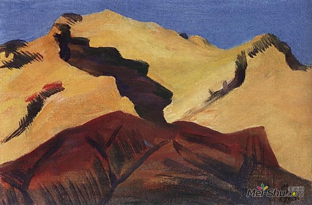 马蒂罗斯(Martiros Sarian)高清作品《古刹山》