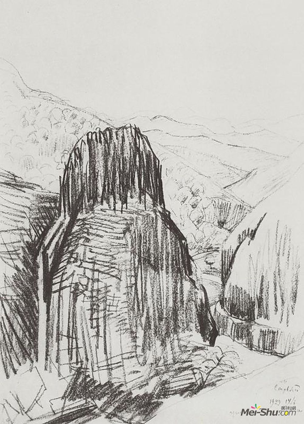 马蒂罗斯(Martiros Sarian)高清作品《峡谷帕姆巴克》
